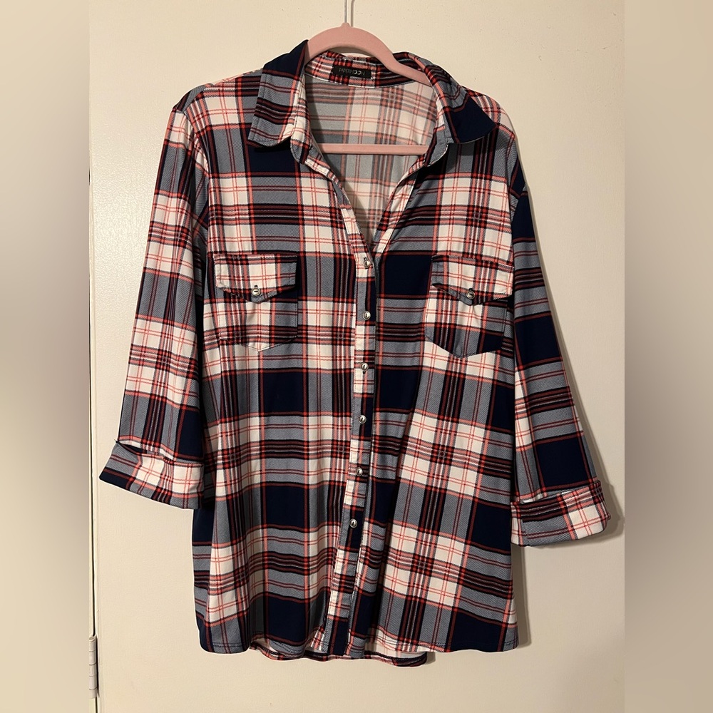 Papermoon button up cuffed sleeve shirt